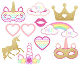 Rainbow Unicorn Themed Photo Props